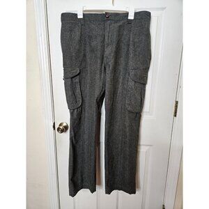 Ralph Lauren Chaps Pants Mens 38x30 Black Corduroy Thick Cargo  90s